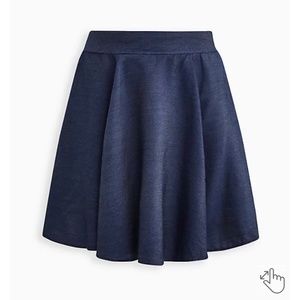 MINI CHAMBRAY SKATER SKIRT